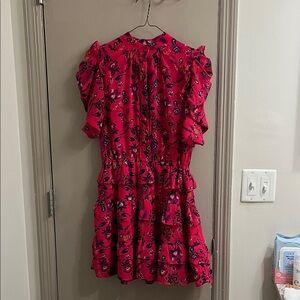 Walter Baker Vibrant Floral Mini Dress - Red